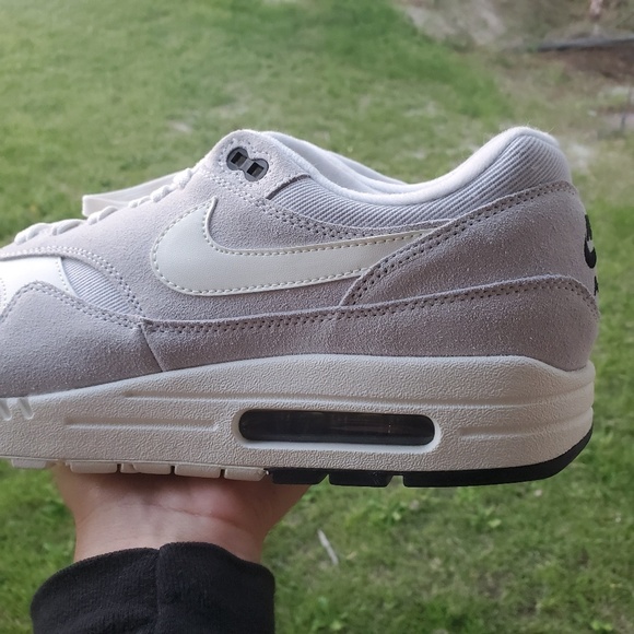 Air Max 1 Premium Pure Platinum Mini Swoosh sz12.5 - Picture 4 of 8